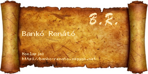 Bankó Renátó névjegykártya